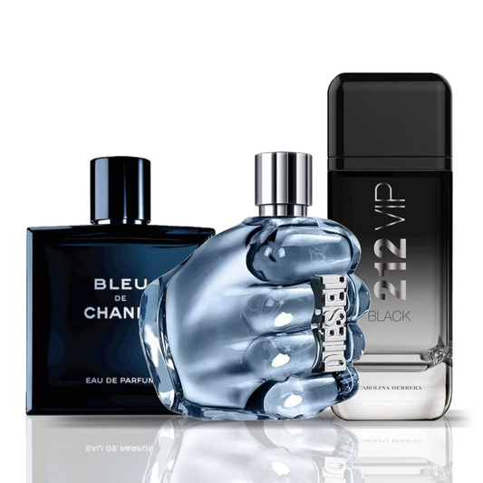 Set 3 Profumi | Bleu de Chanel · Only The Brave · 212 VIP Black